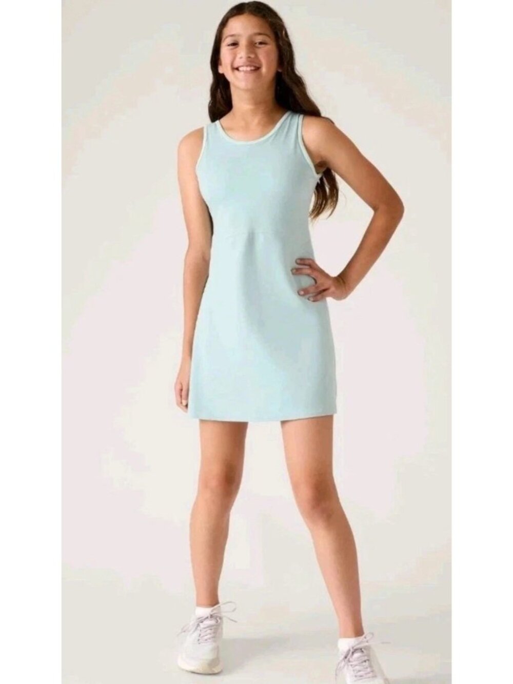 Athleta Girl Chit Chat Sleeveless Dress In Blue Size Large/12